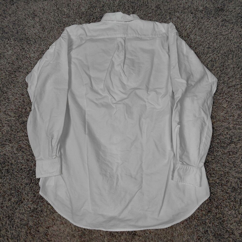 Ralph Lauren Oxford Shirt Mens Large Tall White Button Up Flesh Pony Long Sleeve - Picture 2 of 7